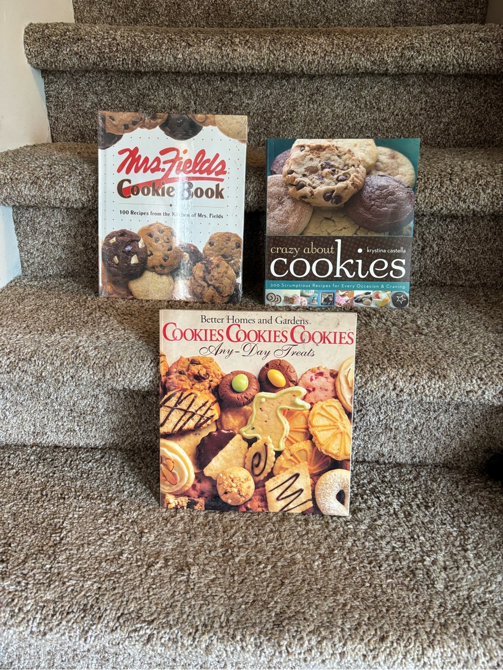 Mrs. Fields & Cookie Cookbooks Bundle - Beige Brown Covers